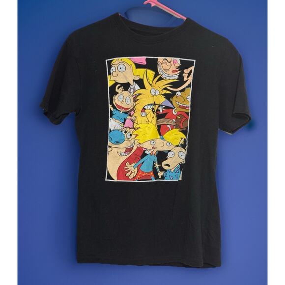 Nicktoons T-Shirt - Classic 90's Group Ren Stimpy Arnold Rugrats Rocko - Picture 1 of 3